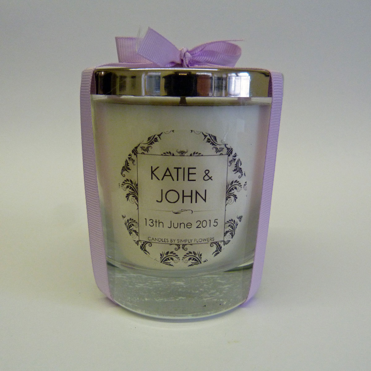 personalised candle favours
