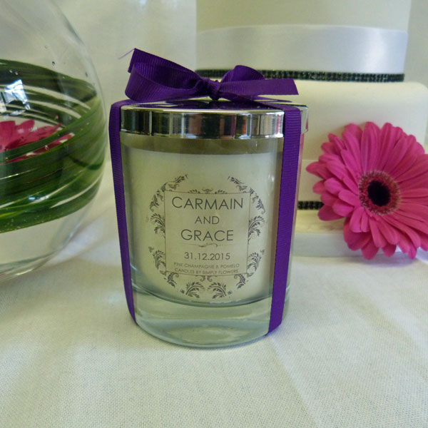 Large Glass Personalised Candle
