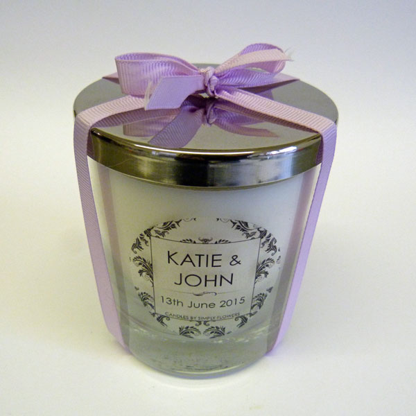 personalised candle favours