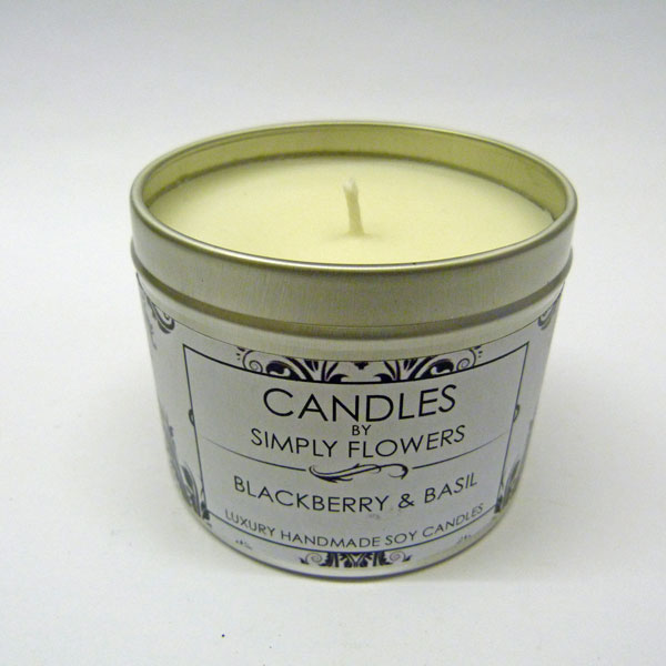 Travel Tin Blackberry and Basil Candles by Simply Flowers