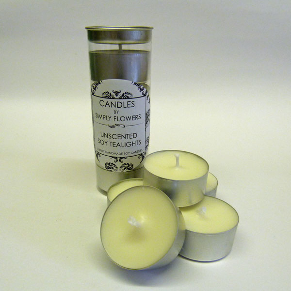 Soy Wax Tealight Unscented Candles by Simply Flowers