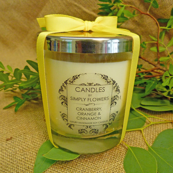 Large Glass - Cranberry, Orange and Cinnamon