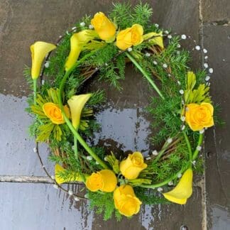 SFS - Contemporary - Rose and Calla Wicker Ring